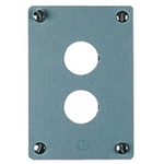 Eaton Brushed Aluminium RMQ Titan M22 Push Button Enclosure - 2 Hole 22mm Diameter