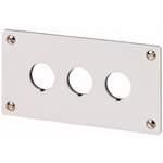 Eaton Brushed Aluminium RMQ Titan M22 Push Button Enclosure - 3 Hole 22mm Diameter