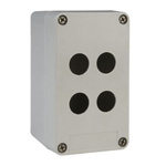 Schneider Electric Grey GRP Harmony XAP Push Button Enclosure - 4 Hole 22mm Diameter