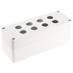 Schneider Electric Grey GRP Harmony XAP Push Button Enclosure - 8 Hole 22mm Diameter