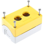 Schneider Electric Yellow Plastic Harmony XALK Push Button Enclosure - 2 Hole 22mm Diameter