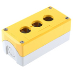 Schneider Electric Yellow Plastic Harmony XALK Push Button Enclosure - 3 Hole 22mm Diameter