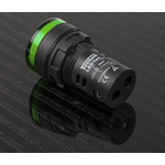 RS PRO, Panel Mount Green LED Pilot Light, 22mm Cutout, IP65, Round, 230V ac