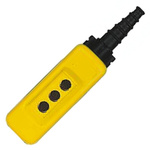 Schneider Electric Yellow Polypropylene Harmony XACA Pendant Station Enclosure - 3 Hole 22mm Diameter