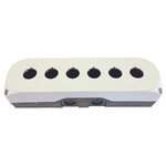 Lovato Grey Plastic Platinum Push Button Enclosure - 6 Hole 22mm Diameter