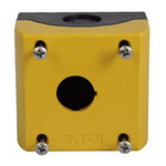 Eaton Yellow Plastic RMQ Titan M22 Push Button Enclosure - 1 Hole 22mm Diameter