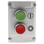 BACO Spring Return Control Station Switch - SPDT, Plastic, Green, Red, IP66