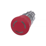 Siemens 3SU1 Series Twist Release Illuminated Emergency Stop Push Button, Panel Mount, 22mm Cutout