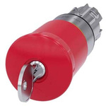 Siemens 3SU1 Series Key Release Emergency Stop Push Button, Panel Mount, 22mm Cutout