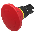 EAO 45 Series Twist Release Emergency Stop Push Button, Panel Mount, 22mm Cutout, IP66, IP67, IP69K