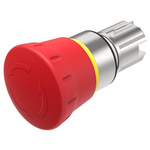 EAO 45 Series Twist Release Emergency Stop Push Button, Panel Mount, 22mm Cutout, IP66, IP67, IP69K