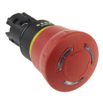 EAO 45 Series Twist Release Illuminated Emergency Stop Push Button, Panel Mount, 16mm Cutout, IP66, IP67, IP69K