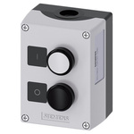 Siemens Enclosed Push Button - SPDT, Plastic, Black, White, IP66, IP67, IP69