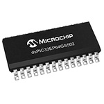 DSPIC33EP64GS502-I/SO Microchip, 16bit Digital Signal Processor 1MHz 64 kB EEPROM, SRAM 28-Pin SOIC