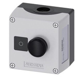 Siemens Push Button Control Station - SPST, Plastic, 1 Cutouts, Black, O, IP66, IP67, IP69
