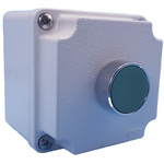 Lovato Push Push Push Button Control Station - SPST, Aluminium Alloy, 1 Cutouts, Green, IP66, IP67