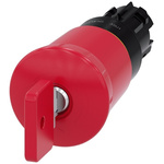 Siemens 3SU1 Series Key Release Emergency Stop Push Button, Panel Mount, 22mm Cutout, IP66, IP67, IP69