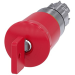 Siemens 3SU1 Series Key Release Emergency Stop Push Button, Panel Mount, 22mm Cutout, IP66, IP67, IP69