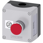 Siemens Latching Control Station Switch, Plastic, Red, IP66, IP67, IP69