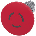 Siemens 3SU1 Series Twist Release Illuminated Emergency Stop Push Button, Panel Mount, 22mm Cutout, IP66, IP67, IP69