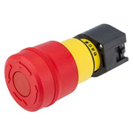 EAO 04 Series Twist Release Emergency Stop Push Button, Panel Mount, 22mm Cutout, IP65