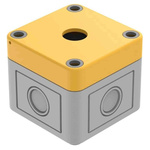 EAO Grey/Yellow Plastic 84 Push Button Enclosure - 1 Hole 22.5mm Diameter