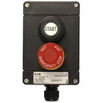 Eaton Push Button Control Station, 2 Cutouts, IP67