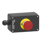 Schneider Electric Push Button Control Station - 1 NC + 1 NC, 2 Cutouts, Red, IP65