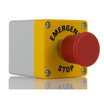 RS PRO Pull Release Emergency Stop Push Button, Surface Mount, 1NC, IP65