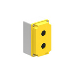 Lovato Yellow Plastic LPZM Empty Control Station - 2 Hole 22.5mm Diameter