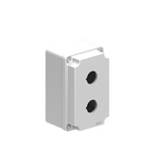 Lovato Grey Aluminium Alloy LPZM Empty Control Station - 2 Hole 22.5mm Diameter