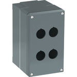 Grey Aluminium Modular Metal Push Button Enclosure - 4 Hole