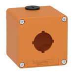 Schneider Electric Orange Die Cast Zinc XAPO Empty Control Station - 1 Hole 30mm Diameter