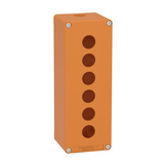 Schneider Electric Orange Die Cast Zinc XAPO Empty Control Station - 6 Hole 22mm Diameter