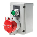 Craig & Derricott Momentary (Start), Pull to Reset (Stop) Push Button Control Station - SPDT, Die Cast Aluminium,