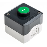 Schneider Electric Spring Return Enclosed Push Button - SPST, Polycarbonate, 1 Cutouts, Green, I, IP66, IP67,