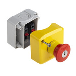 Schneider Electric Harmony XALK Series Key Release Emergency Stop Push Button, Surface Mount, 2NC