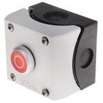 Eaton Momentary Enclosed Push Button - SPDT, Plastic, 1 Cutouts, Red, O, IP69K
