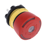 EAO 84 Series Twist Release Illuminated Emergency Stop Push Button, Panel Mount, 22.5mm Cutout, SPDT, IP65