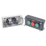Schneider Electric Spring Return Enclosed Push Button - 2NO, SPST, Polycarbonate, Green, Red, IP66, IP67, IP69K