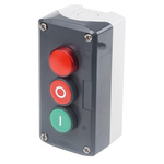 Schneider Electric Spring Return Enclosed Push Button - SPST, SPST, Polycarbonate, Green, Red, I/O, IP66, IP67