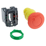 Schneider Electric Harmony XB5 Series Twist Release Emergency Stop Push Button, Panel Mount, 22mm Cutout, SPDT, IP66,