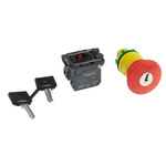 Schneider Electric Harmony XB5 Series Key Release Emergency Stop Push Button, Panel Mount, 22mm Cutout, SPDT