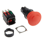 Schneider Electric Harmony XB6 Series Twist Release Emergency Stop Push Button, Panel Mount, 16mm Cutout, 2NO + 2NC,