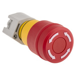 EAO Twist Release Emergency Stop Push Button, Panel Mount, 22mm Cutout, IP65