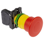 Schneider Electric Harmony XB5 Series Pull Release Emergency Stop Push Button, Panel Mount, 22mm Cutout, 1NC, IP66