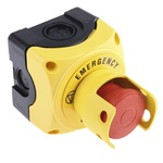 Lovato S1P Series Pull Release Emergency Stop Push Button, Surface Mount, 1NC, IP66, IP67, IP69K