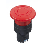 Idec HW Series Twist Release Emergency Stop Push Button, Panel Mount, 22mm Cutout, IP20, IP65