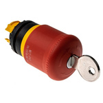 Eaton Key Release Emergency Stop Push Button, Panel Mount, 22mm Cutout, IP66, IP69K