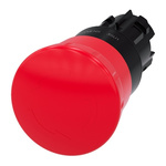 Siemens 3SU1 Series Twist Release Emergency Stop Push Button, Panel Mount, 22mm Cutout, IP66, IP67, IP69